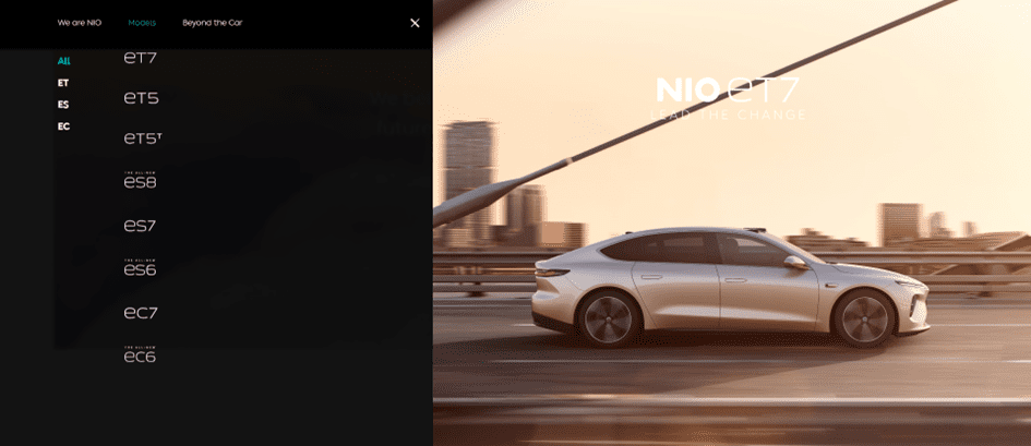NIO elektromos autó